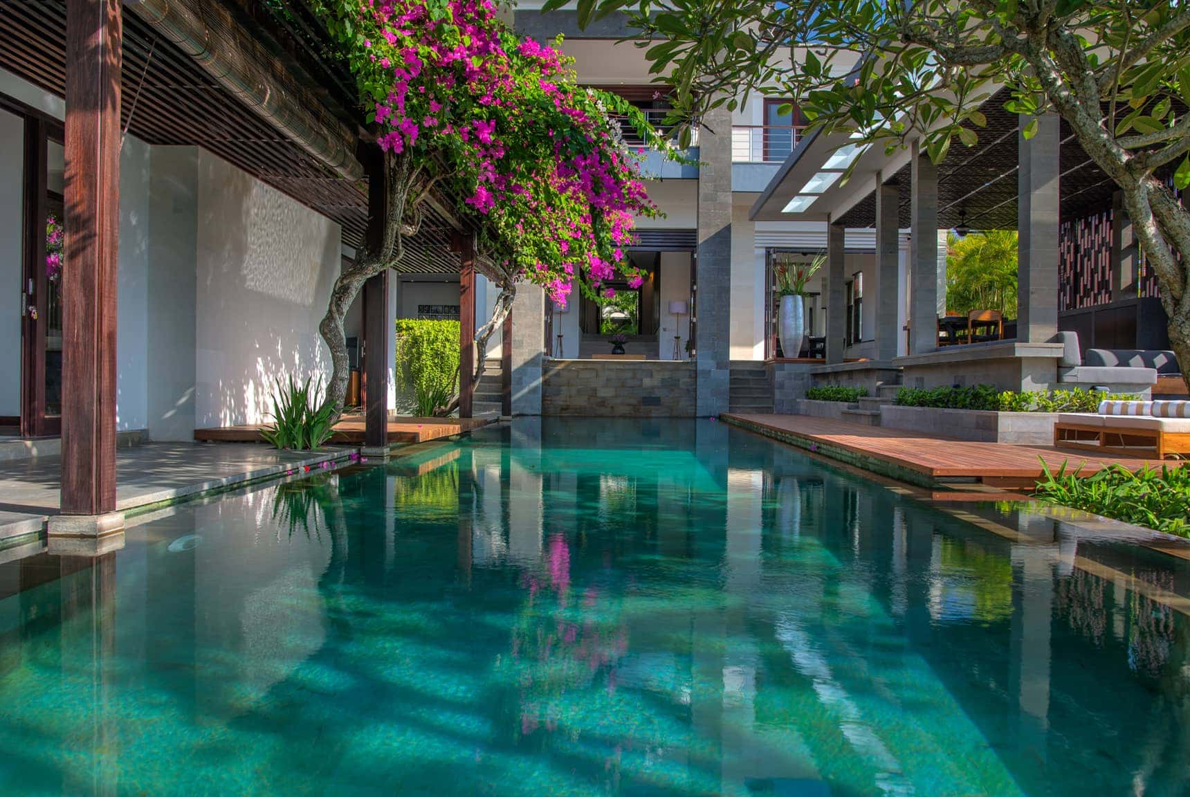 late afternoon pool views Villa Lantana Bali