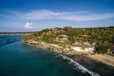 Professional aerial drone photography Villa Sayang by LuxViz in Bali Indonesia