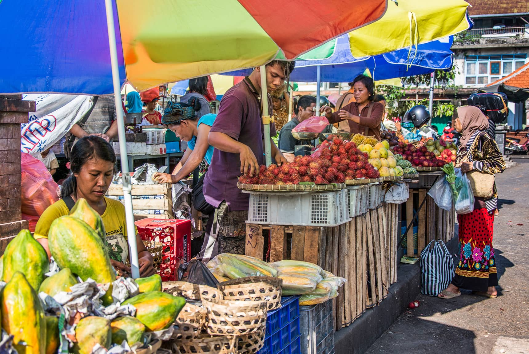 Professional photos of traditional markets in Bali Indonesia