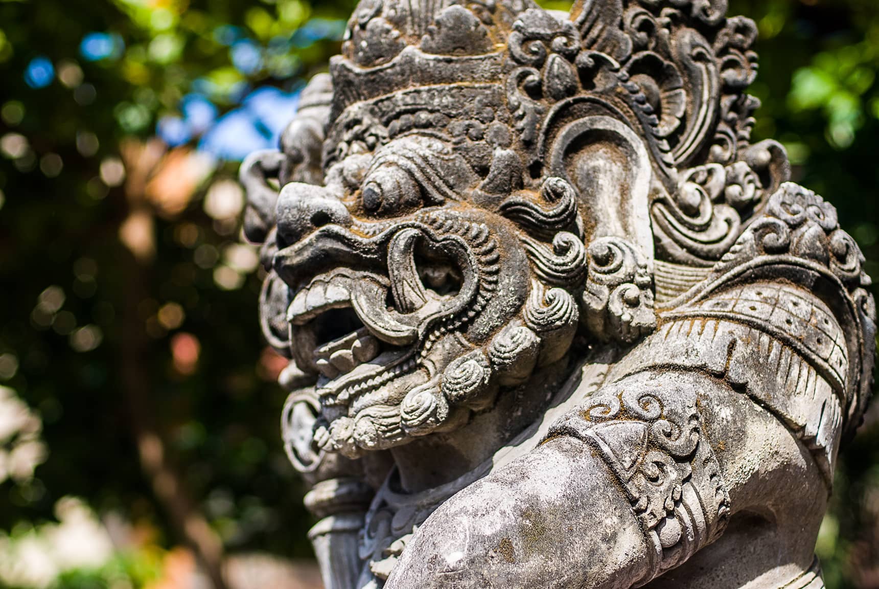 Professional photos of Hindu temples in Bali - temple artwork/shrine in north Bali