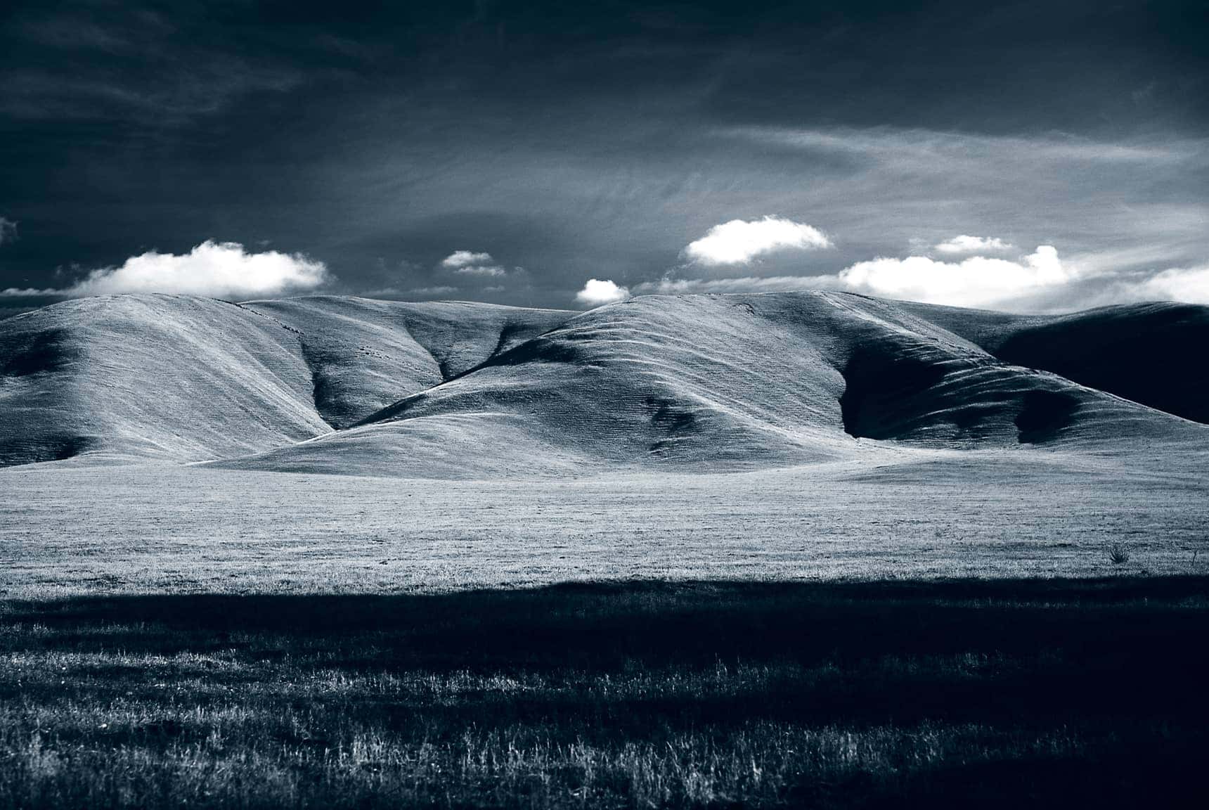 Professional, large-format landscape photography by LuxViz - barren hills central valley California