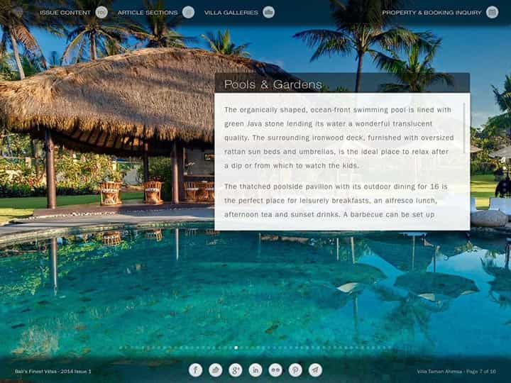 Custom mobile app for luxury hotels and villas - Bali's Finest Villas