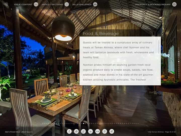 Custom mobile app for luxury hotels and villas - Bali's Finest Villas