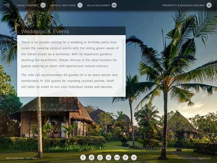 Custom mobile app for luxury hotels and villas - Bali's Finest Villas