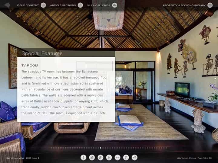 Custom mobile app for luxury hotels and villas - Bali's Finest Villas