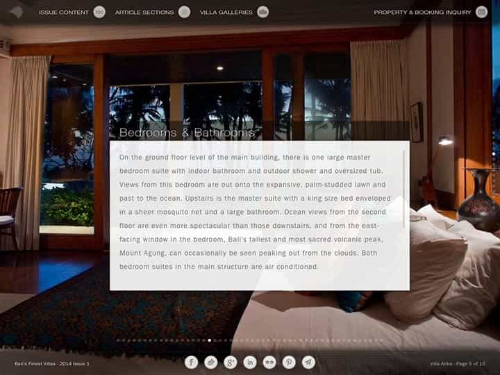 Custom mobile app for luxury hotels and villas - Bali's Finest Villas