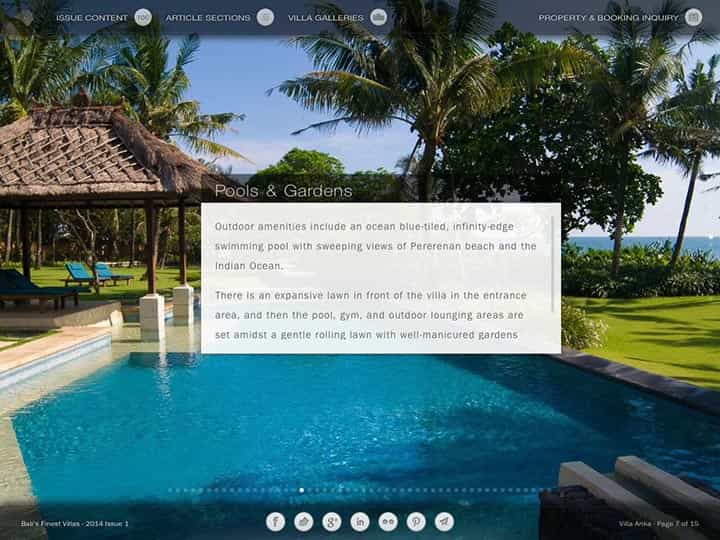 Custom mobile app for luxury hotels and villas - Bali's Finest Villas