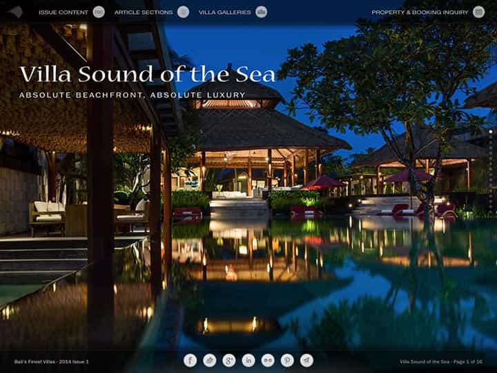 Custom mobile app for luxury hotels and villas - Bali's Finest Villas