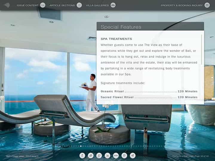 Custom mobile app for luxury hotels and villas - Bali's Finest Villas