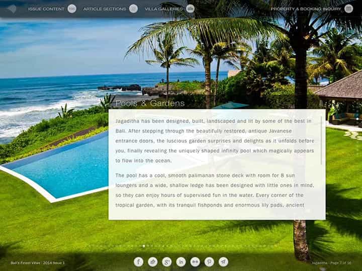 Custom mobile app for luxury hotels and villas - Bali's Finest Villas