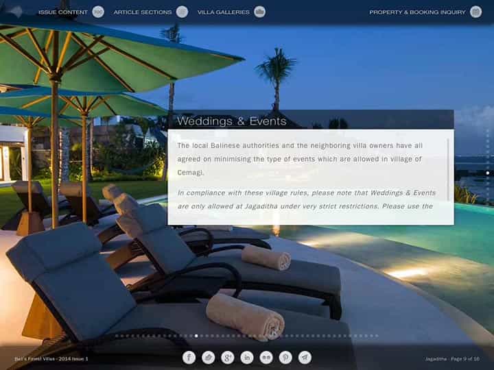 Custom mobile app for luxury hotels and villas - Bali's Finest Villas