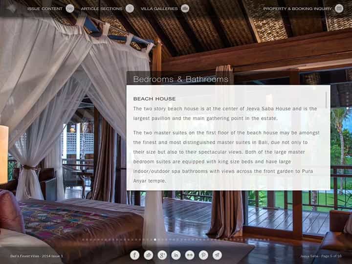 Custom mobile app for luxury hotels and villas - Bali's Finest Villas