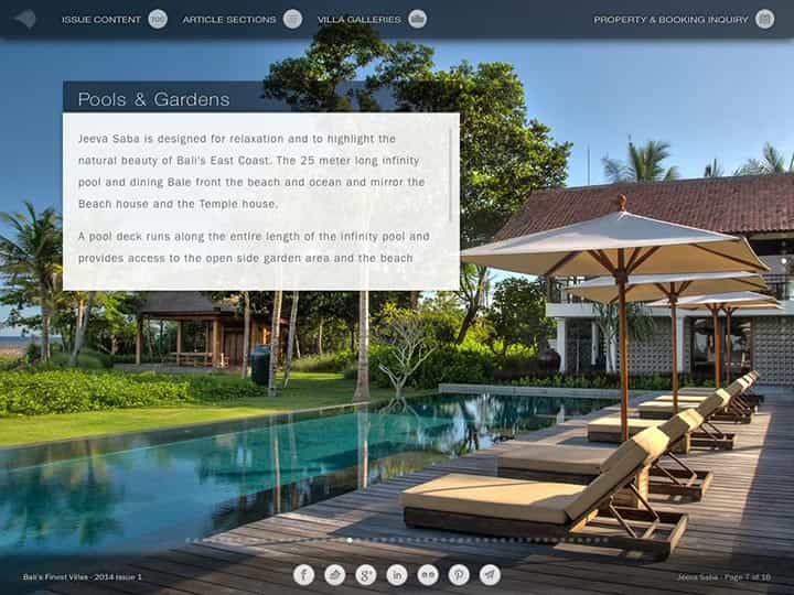 Custom mobile app for luxury hotels and villas - Bali's Finest Villas