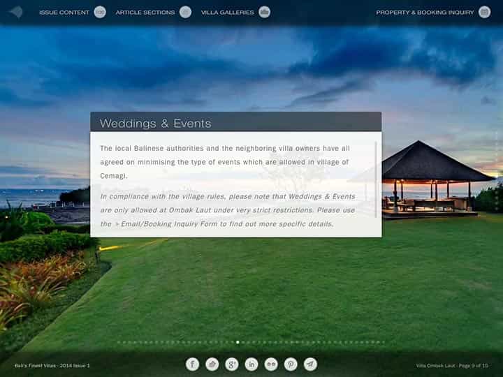 Custom mobile app for luxury hotels and villas - Bali's Finest Villas