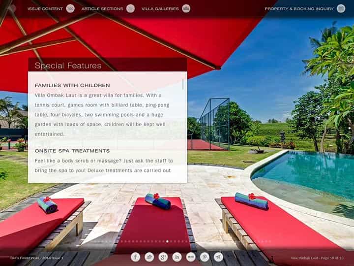 Custom mobile app for luxury hotels and villas - Bali's Finest Villas