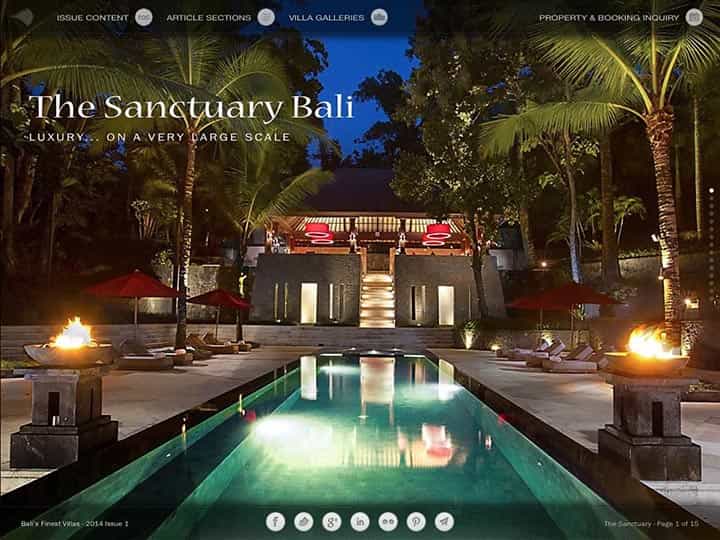 Custom mobile app for luxury hotels and villas - Bali's Finest Villas