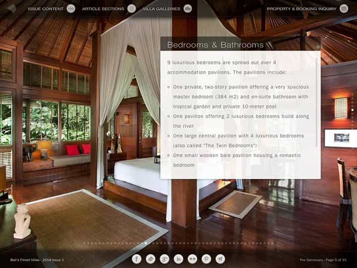 Custom mobile app for luxury hotels and villas - Bali's Finest Villas