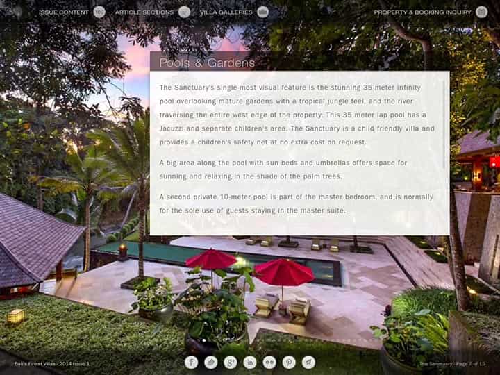 Custom mobile app for luxury hotels and villas - Bali's Finest Villas