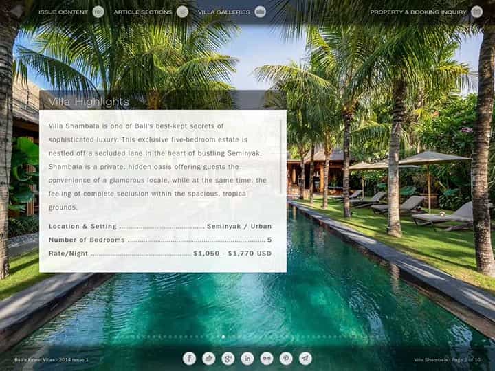 Custom mobile app for luxury hotels and villas - Bali's Finest Villas