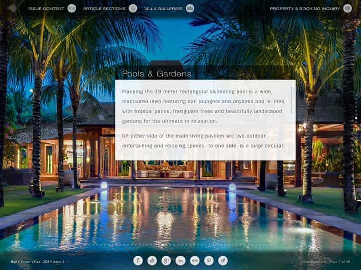 Custom mobile app for luxury hotels and villas - Bali's Finest Villas