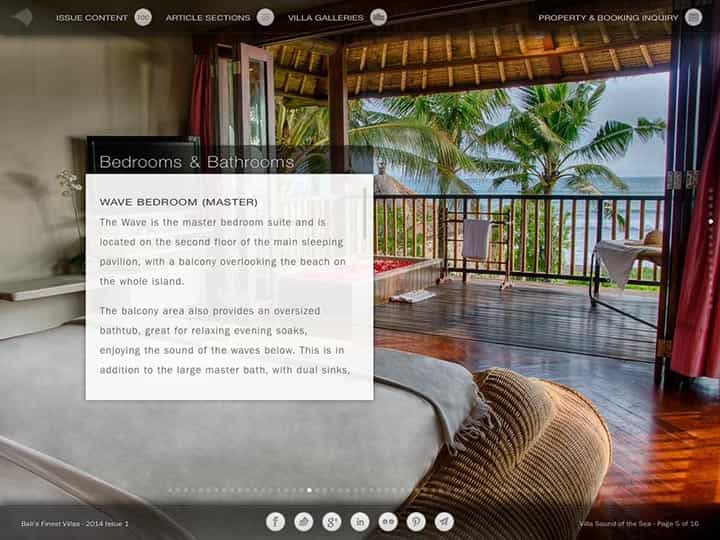 Custom mobile app for luxury hotels and villas - Bali's Finest Villas