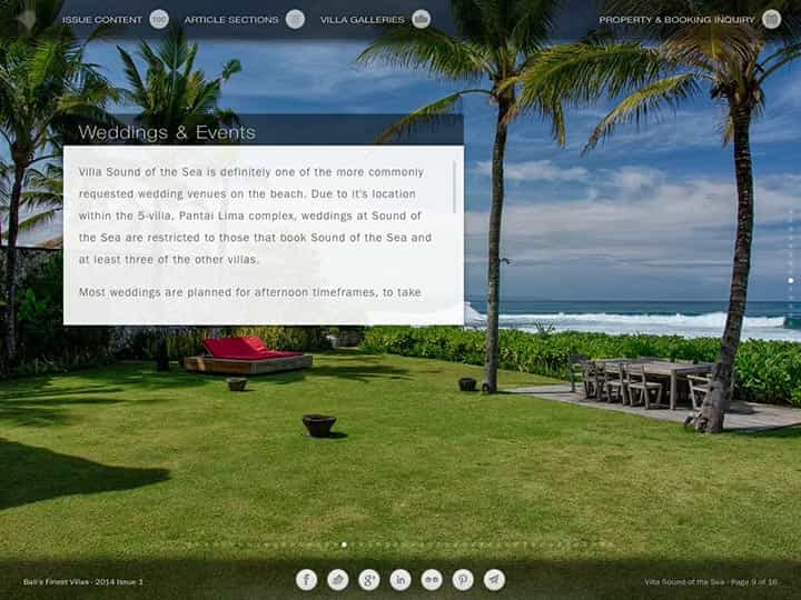 Custom mobile app for luxury hotels and villas - Bali's Finest Villas