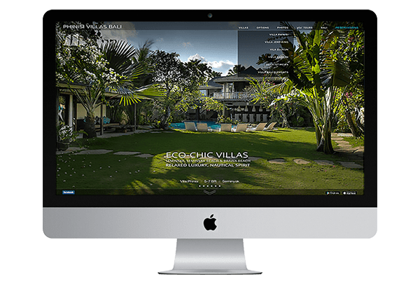 LuxViz mobile-optimized website for luxury hotels and villas - desktop layout